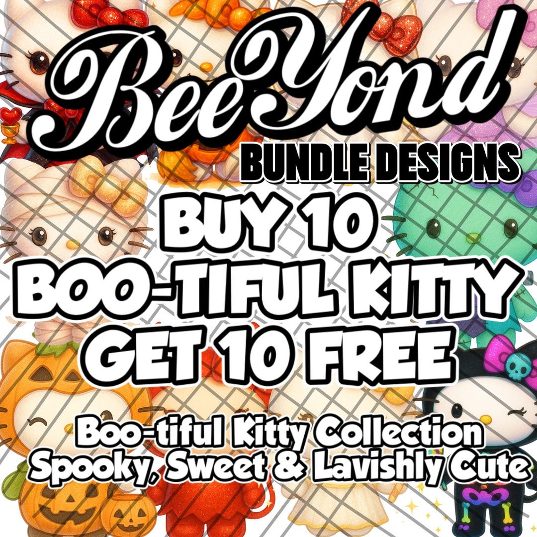 Kawaii Halloween Cat Clipart PNG Bundle (digital Download) - Etsy