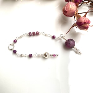 Pendulum made of ruby and sterling silver, radiesthesia