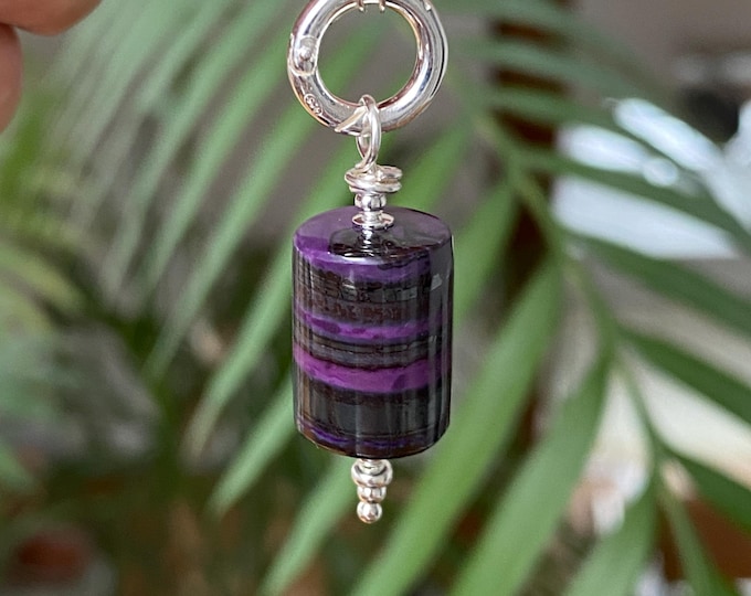 Sugilite necklaces - pendants with or without a sterling silver chain, handmade amulet necklace, yoga jewelry, precious gift