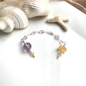 Pendulum made of ametrine, citrine and silver, radiesthesia