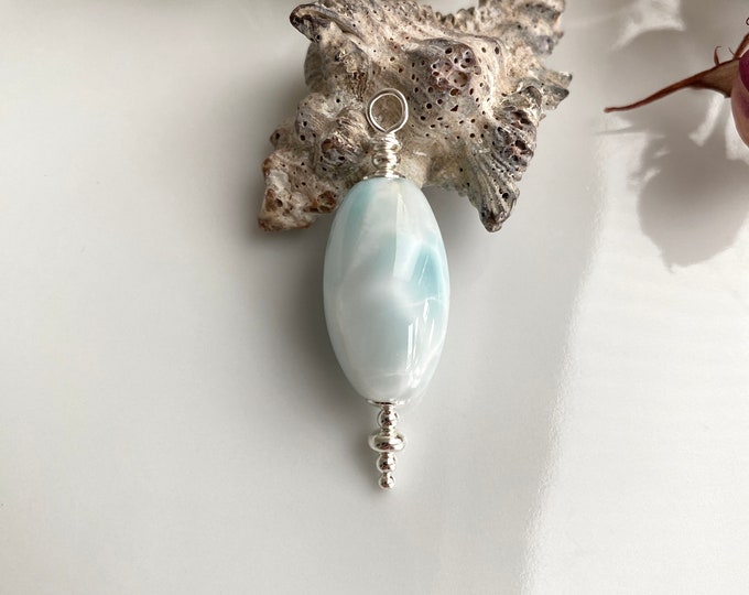 Larimar - chains - pendant with or without chain made of silver sterling (925), amulet necklace, valuable gift for women