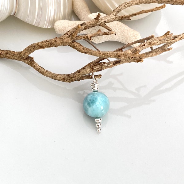 Larimar - Ketten - Anhänger aus wertvollem Larimar (A) und Silber Sterling (925)