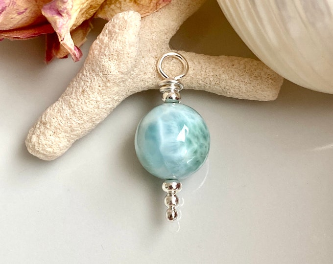 Larimar - noble chains - pendant made of valuable Larimar (AA) and silver sterling (925)
