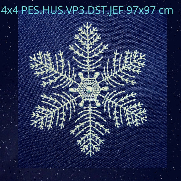 Snow pattern Embroidery design Openwork snowflake 4x4  schneeflocken stickdatei instant download digital file