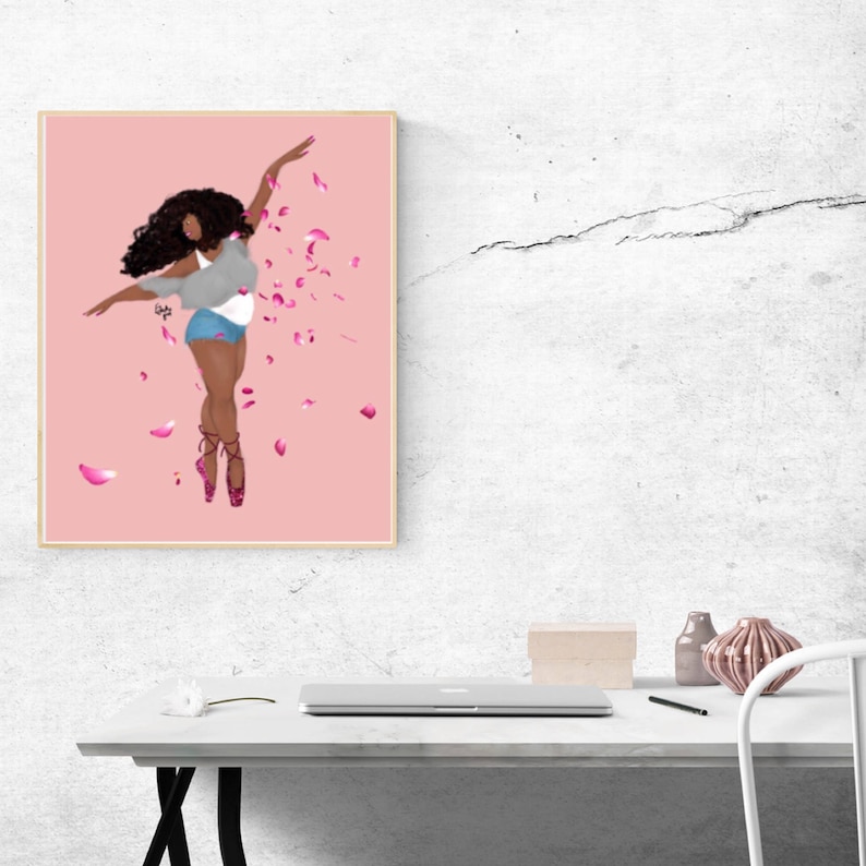 gift ballet afro ethnic print Multicultural BLACK art Black girl magic Eclectic Gift various sizes Prints Fine art