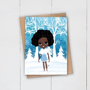 Black Girl Magic | Carte de vœux de Noël | Vacances d’hiver | Afro-Afro-Afro-Caraïbes | Noël | Célébration | Anniversaire