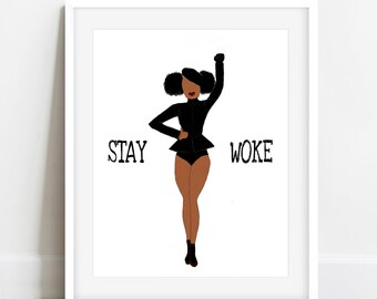 Formation BLACK ART | Afro Caribbean African Ethnic Multicultural Fine Art Print Poster Print | Female | Women | Sisterhood | Friendship