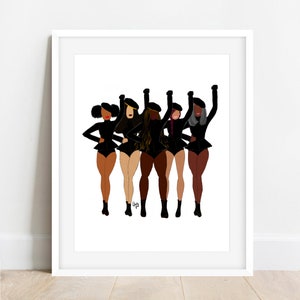 Formation BLACK ART | Afro Caribbean African Ethnic Empowerment Fine Art Print Poster Print | Female | Women | Sisterhood | Friendship