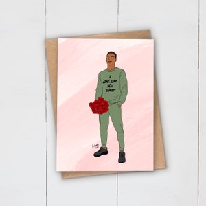 Saint-Valentin noir jeune homme | carte de voeux | Afro Africain Antillais | Joie du garçon noir | Saint-Valentin | Amour | Couple | Célébration