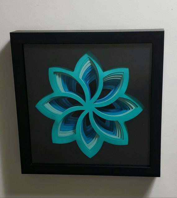 Download 3d Flower Mandala Shadow Box Etsy