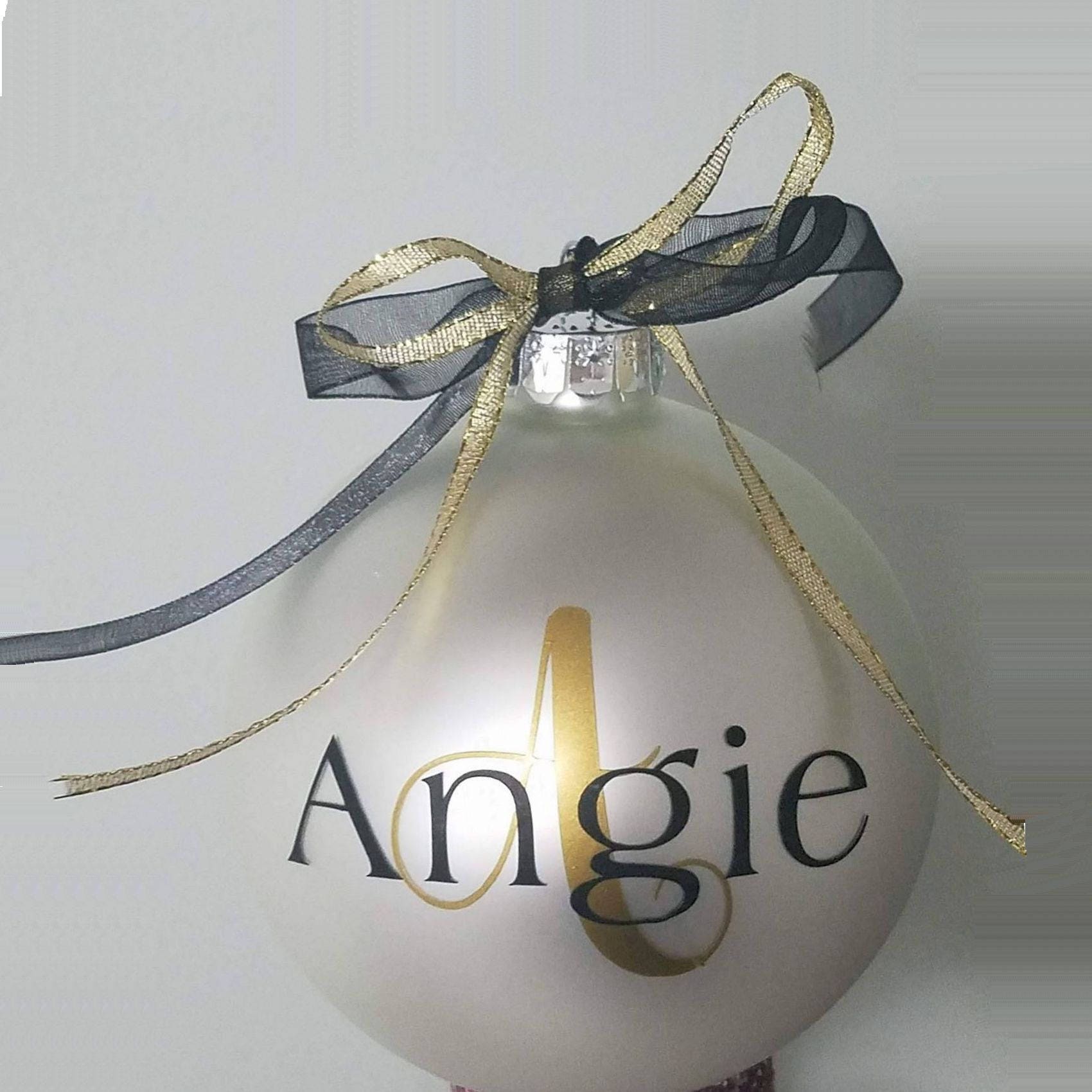 Personalized Christmas Ornament 4 Glass Ball Etsy