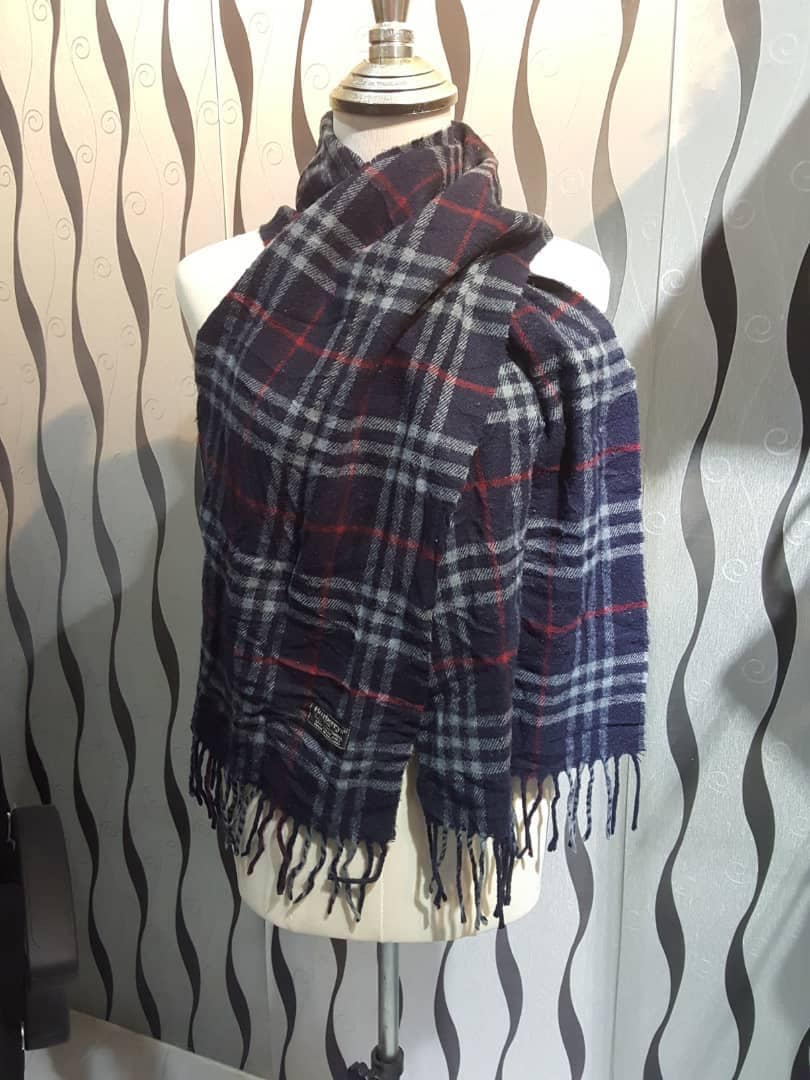 Vintage Burberrys Blue Label Scarf/Mafla / Vintage Burberry / Etsy