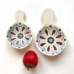 Scoop Set, Handmade Ceramic Scoops, Small Spoons, Small Ladle, Rustic Scoops, Farmhouse Style, Hostess Gift