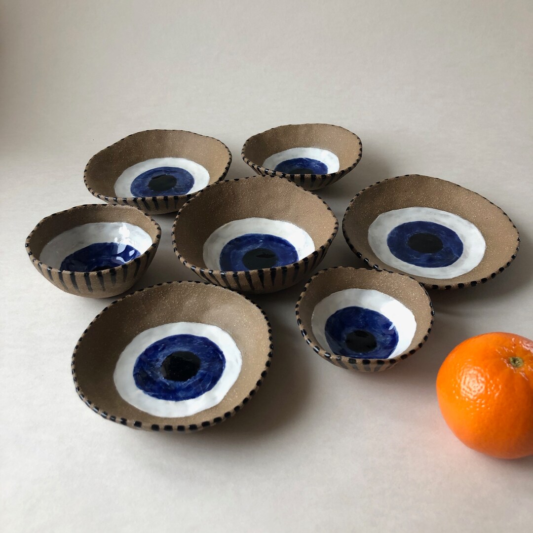 Evil Eye Dish Evil Eye Ceramics Trinket Dish Catchall Etsy