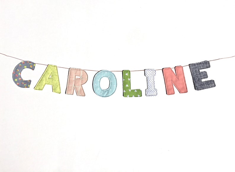 Fabric Name Banner Name Banner Fabric Letter Banner Baby | Etsy