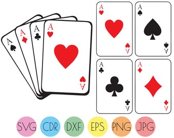 Playing Cards Svg Etsy