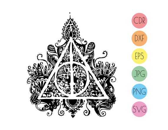 Deathly Hallows svg cut file instant download Harry Potter | Etsy