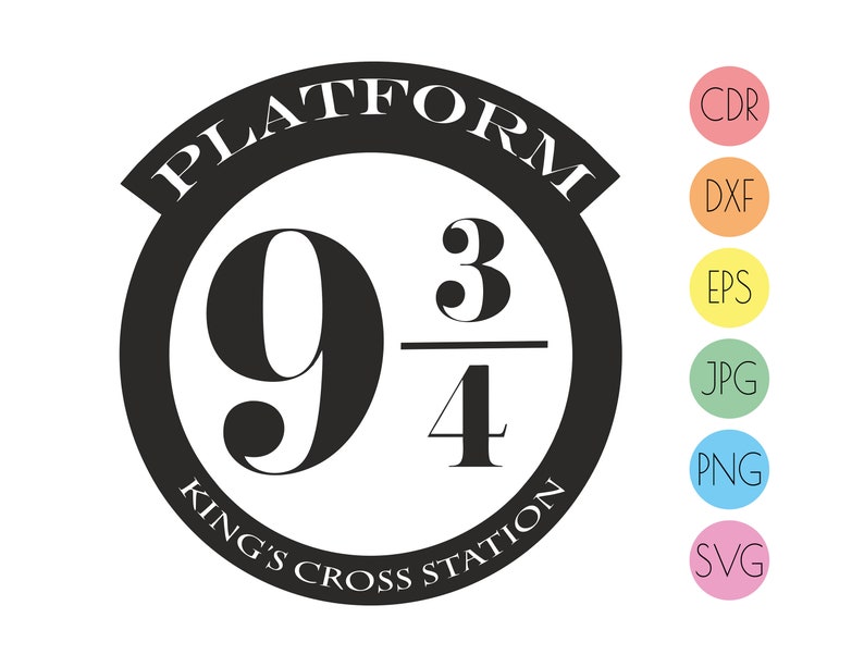 9 3/4 platform svg cut file instant download Harry Potter | Etsy