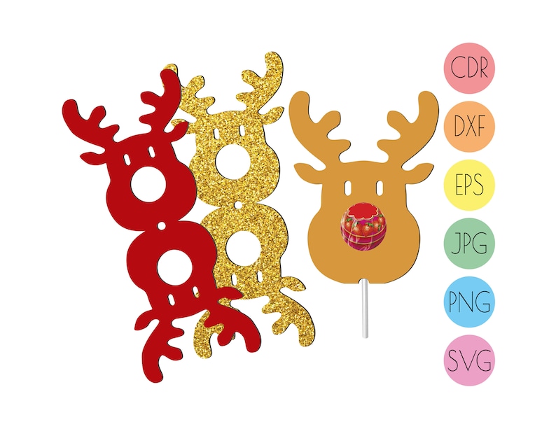 Download Reindeer lollipop holder svg cut file instant download ...