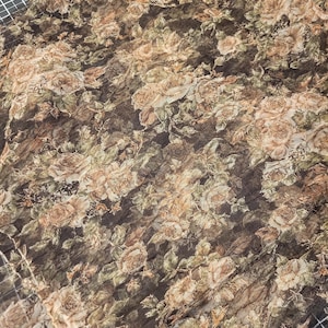 Floral Nylon Netz Schwarz Sheer Tüll Spitze Champagner Floral Bronze Tan Pink Blumen 59 cm breit Meterware