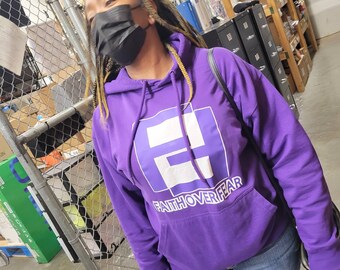 Faith over fear /fleece Hoodie/ Customized Hoodie/Christian apparel/ Grace and faith /fearless Hoodie/bible sayings/ hooded sweatshirt.