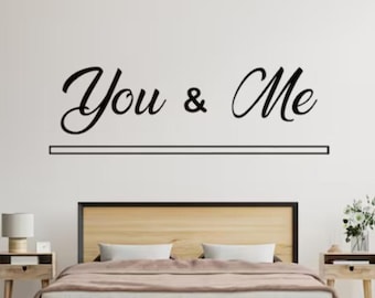 You & Me Wall Decal: Custom Home Decor Sticker