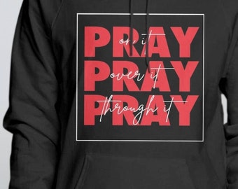 Pray On It Black Hoodie - Unisex Christian Apparel