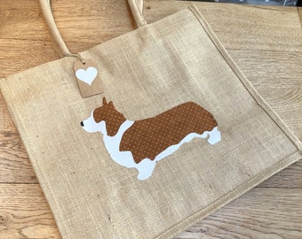 Luxury jute shopping bag featuring a Bernese Mountain Dog design the perfect gift for Bernese Mountain Dog owners and dog lovers alike