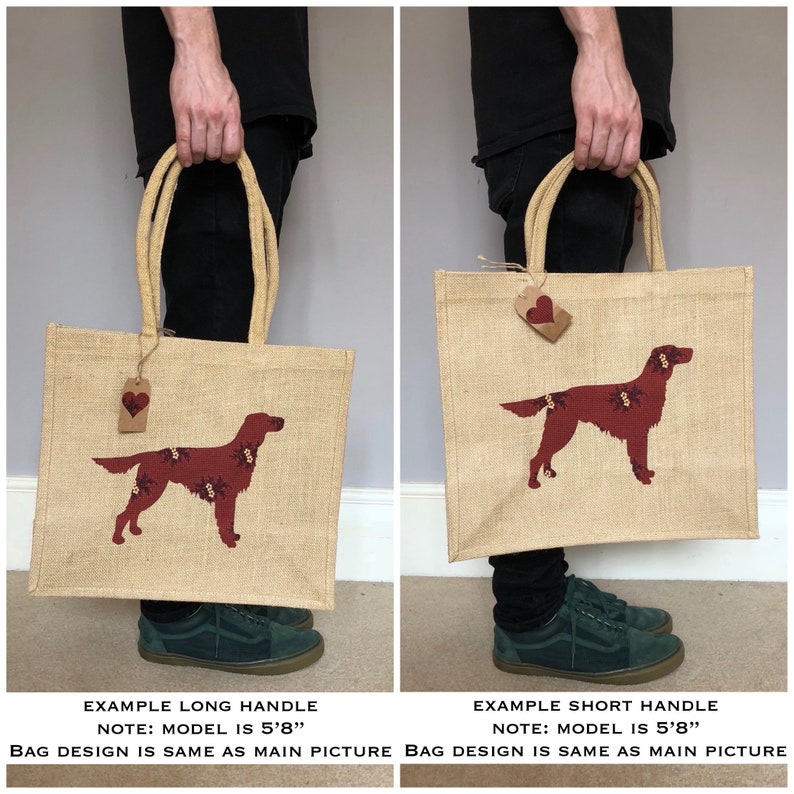 Luxury jute shopping bag featuring a Bernese Mountain Dog design the perfect gift for Bernese Mountain Dog owners and dog lovers alike
