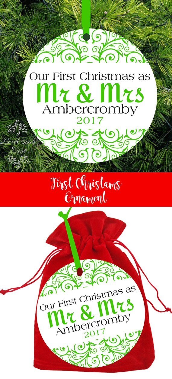 first married christmas ornament our first christmas as mr mrs tree ornament personalized wedding gift - Our First Married Christmas Ornament first married christmas ornament our first christmas as mr mrs tree ornament personalized wedding gift - Our First Married Christmas Ornament