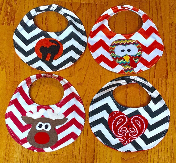 Items similar to Baby first holiday bibs Gift Set Christmas