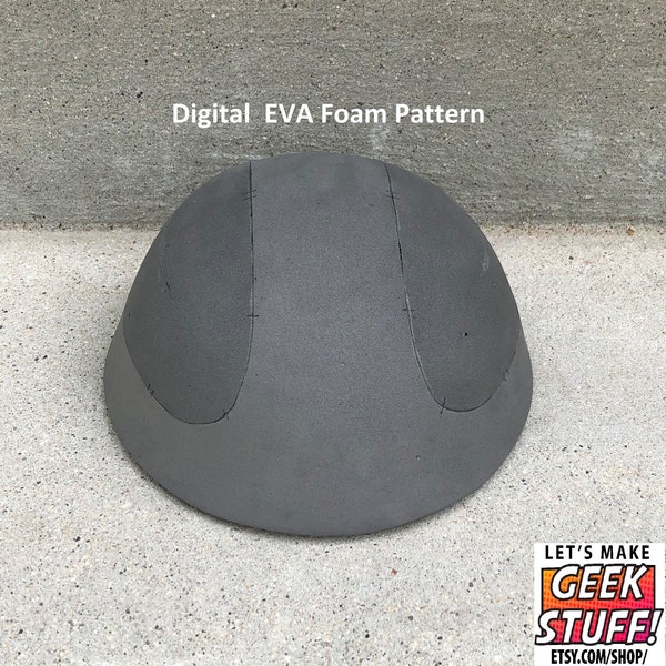 Digital Pattern: EVA foam Dome with No Center Seam for Cosplay or LARP.  Design the EVA cosplay helmet of your dreams on this solid base!