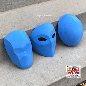 Three Basic Foam Mask Digital Patterns: Heart, Square, & Oval