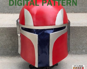 Digital Pattern: Basic Mandalorian Style Helmet Template for Foam *Newly Updated!* and Video Tutorial