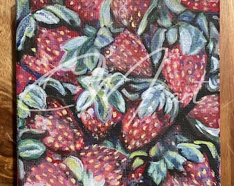 Small Strawberry Painting - Original Art