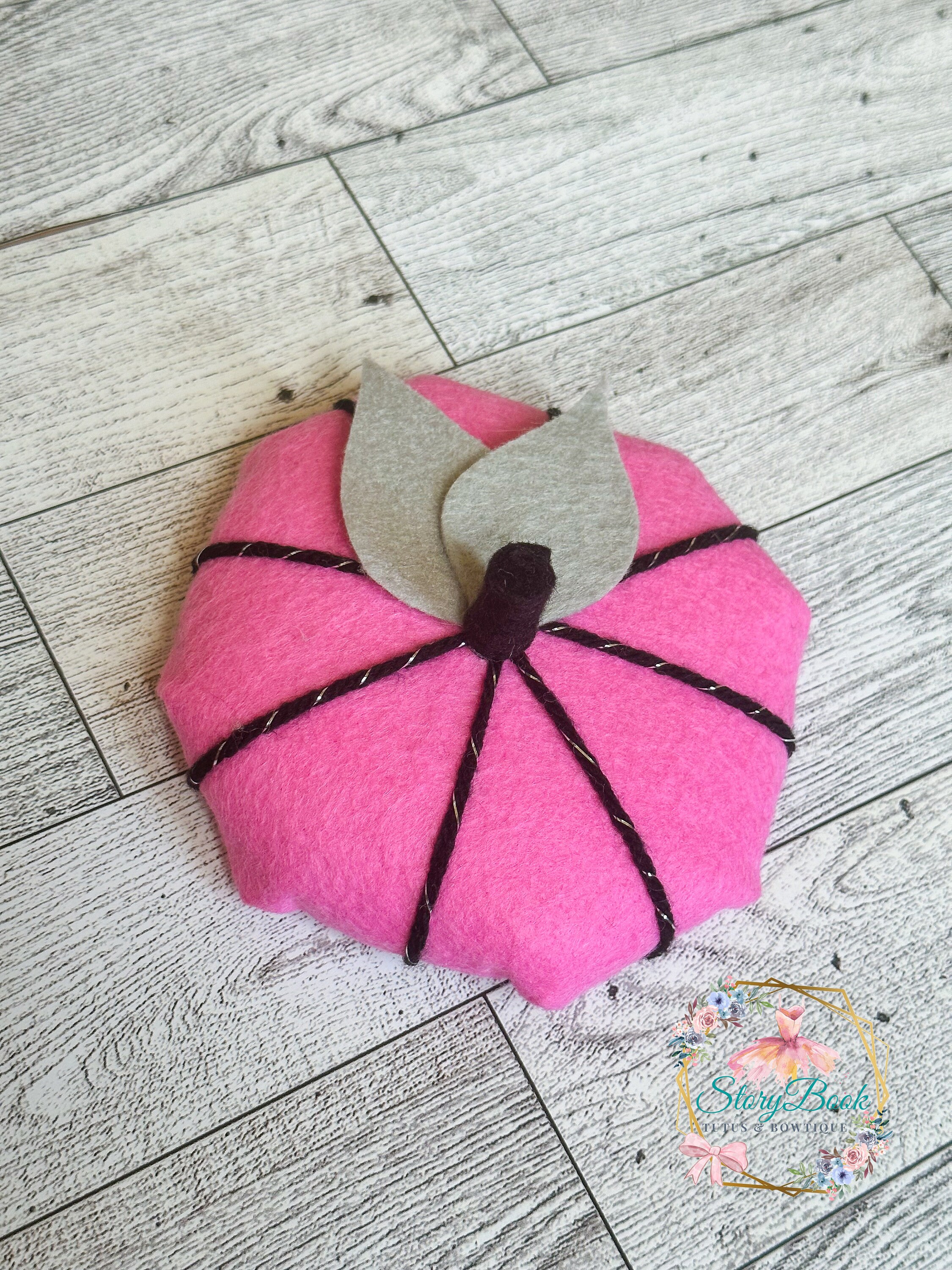 Pink Pumpkin Headband, Pink Black Pumpkin Headband, Pumpkin  display picture 1