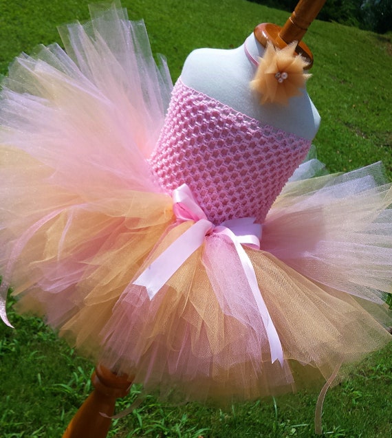 pink and gold baby tutu