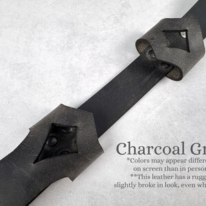 Leather Holster for Large 13” Clack Fan available in Jet Black, Antique Brown, Charcoal Gray, Army Green and Chocolate Brown Charcoal Gray