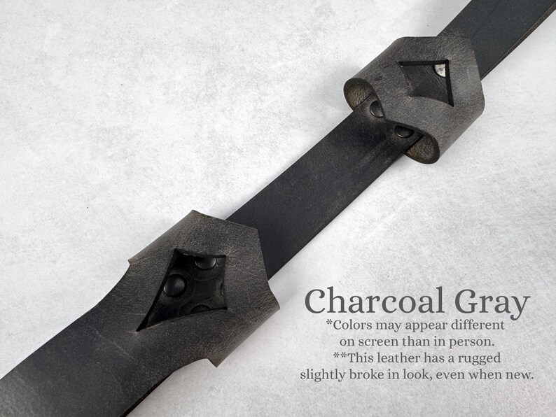 Leather Holster for Large 13” Clack Fan available in Jet Black, Antique Brown, Charcoal Gray, Army Green and Chocolate Brown Charcoal Gray