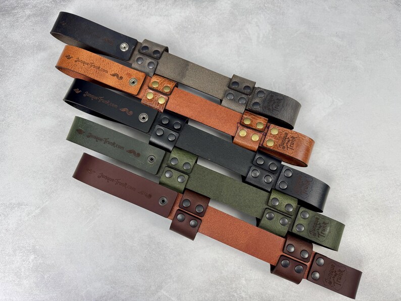 Leather Holster for Large 13” Clack Fan available in Jet Black, Antique Brown, Charcoal Gray, Army Green and Chocolate Brown image 6