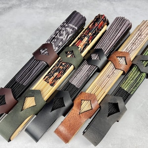 Leather Holster for Large 13” Clack Fan available in Jet Black, Antique Brown, Charcoal Gray, Army Green and Chocolate Brown image 16