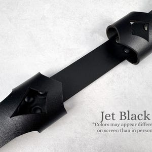 Leather Holster for Large 13” Clack Fan available in Jet Black, Antique Brown, Charcoal Gray, Army Green and Chocolate Brown Jet Black
