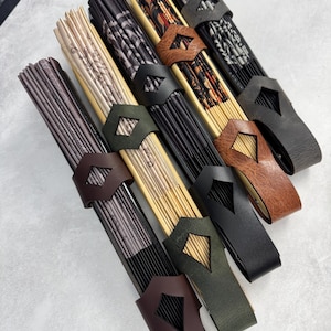 Leather Holster for Large 13” Clack Fan available in Jet Black, Antique Brown, Charcoal Gray, Army Green and Chocolate Brown image 3