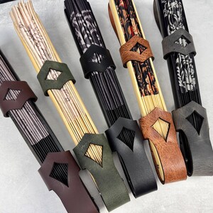 Leather Holster for Large 13” Clack Fan available in Jet Black, Antique Brown, Charcoal Gray, Army Green and Chocolate Brown image 4