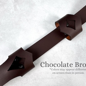 Leather Holster for Large 13” Clack Fan available in Jet Black, Antique Brown, Charcoal Gray, Army Green and Chocolate Brown Chocolate Brown