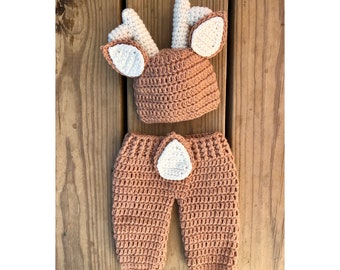 Deer outfit, Newborn Deer, hunting outfit, reindeer outfit, newborn pictures, newborn photo shoot, baby shower gift, antler hat for baby