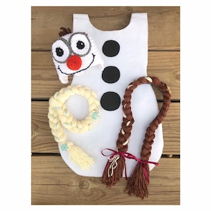 Sombrero inspirado en Olaf, sombrero de muñeco de nieve, disfraz de Olaf, disfraz de Halloween, disfraz de princesa, cabello de princesa, sombrero de invierno, atuendo de primer cumpleaños, helado