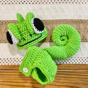Crochet Lizard Hat: Chameleon Costume