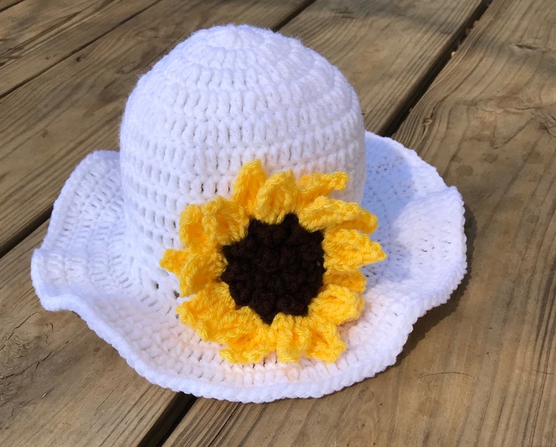 Sunflower Sun Hat hat sunflower baby flower sunflower hat sunflower child baby sun hat girl sun hat sun hat