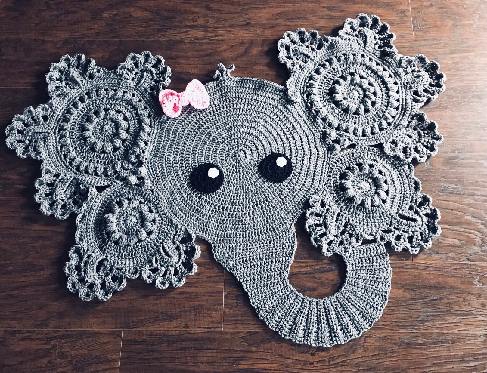 Elephant Rug crochet rug baby elephant decor boy or girl Etsy